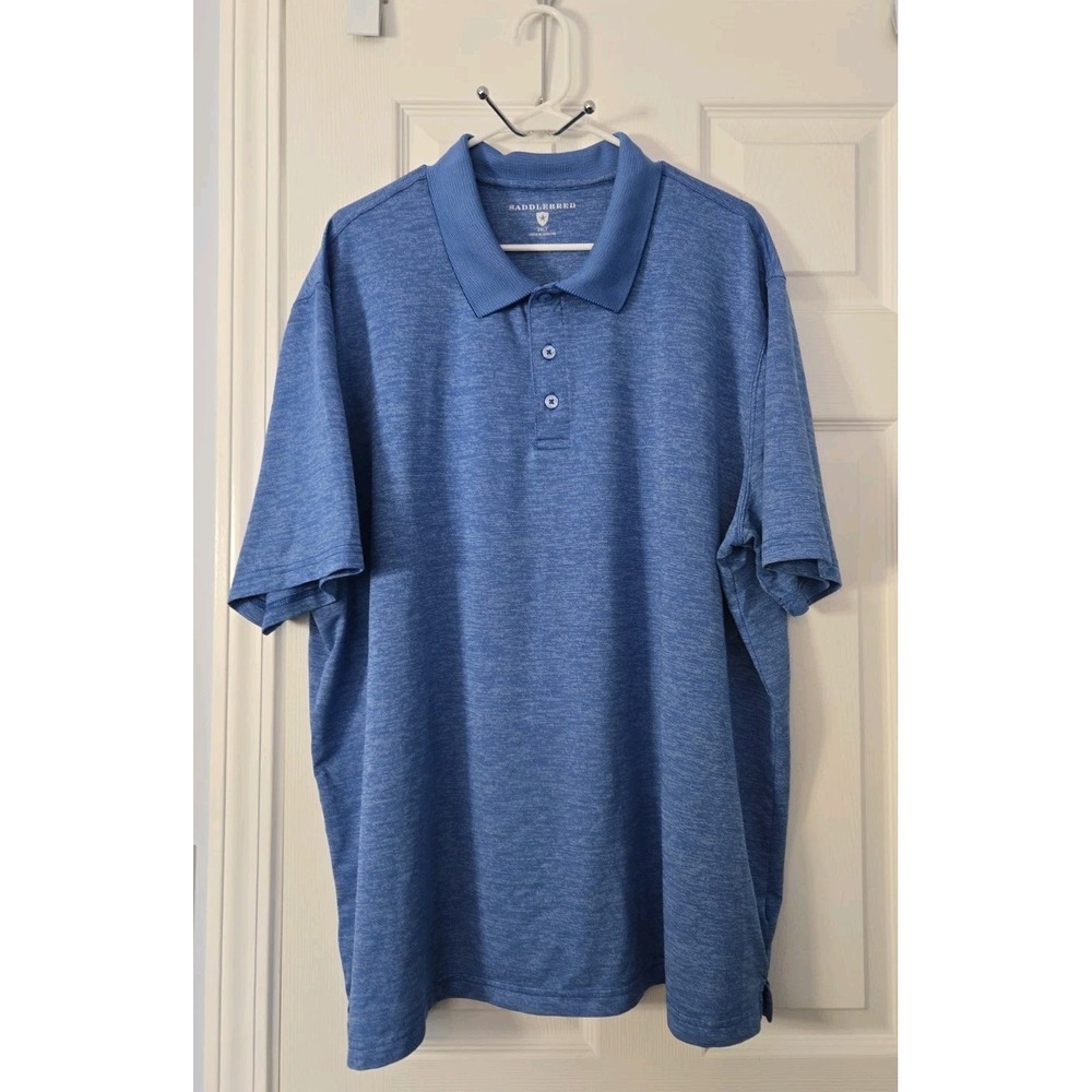 Saddlebred Mens Perfect Polo Big & Tall 2XLT Blue